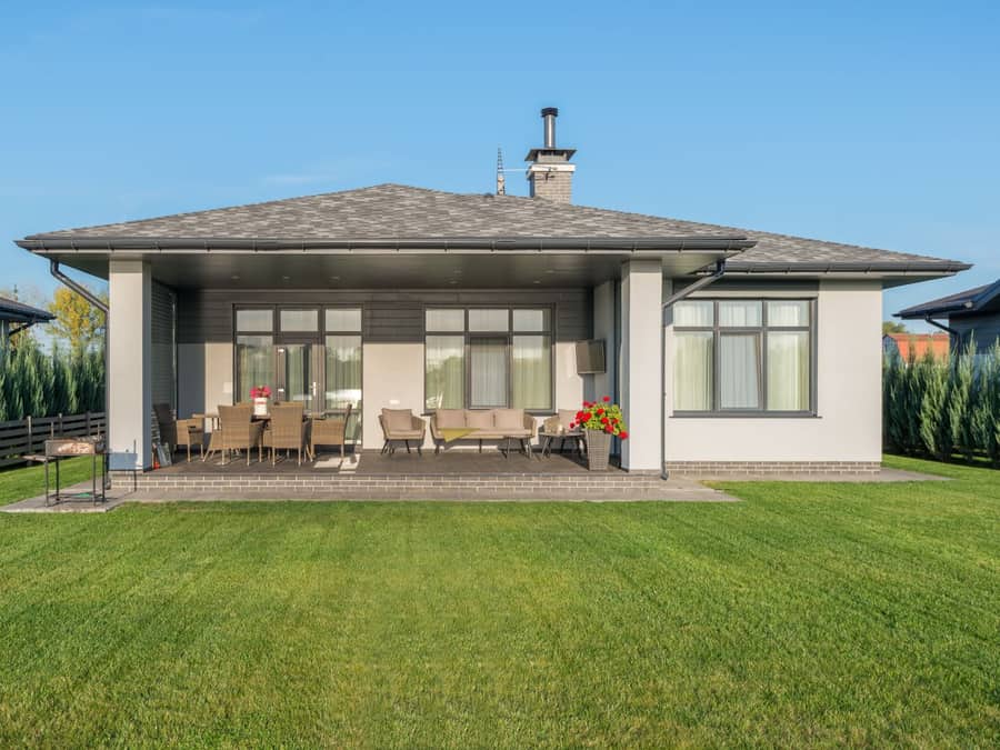 Family garden lawn Family garden lawn, artificial grass in the UK